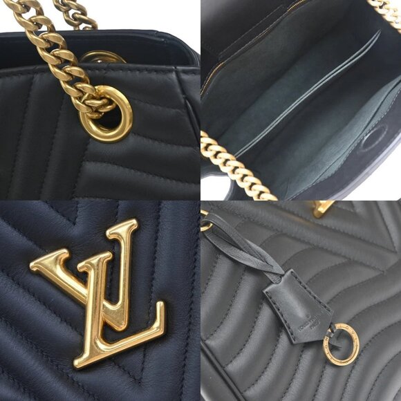 LOUIS VUITTON New Wave Shoulder Hand Bag Calf Leather Black M51496 332RF605 - Picture 8 of 14